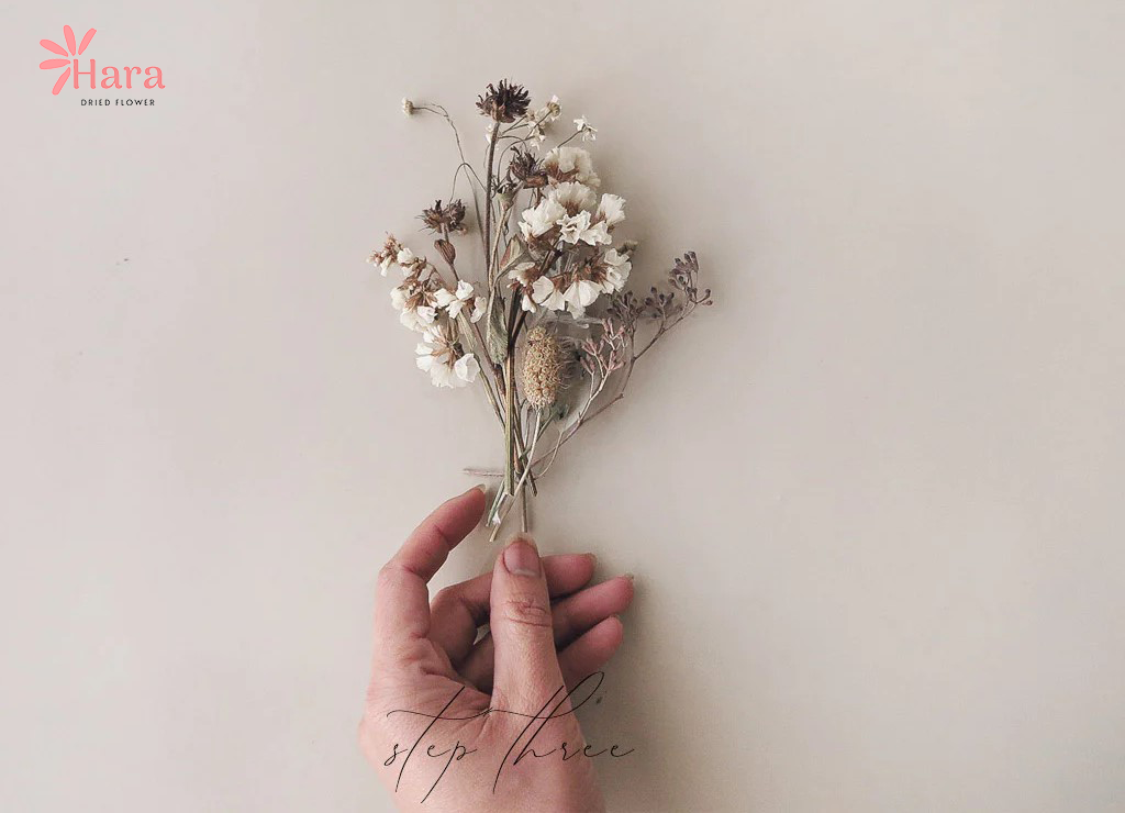 cách làm bó hoa khô mini