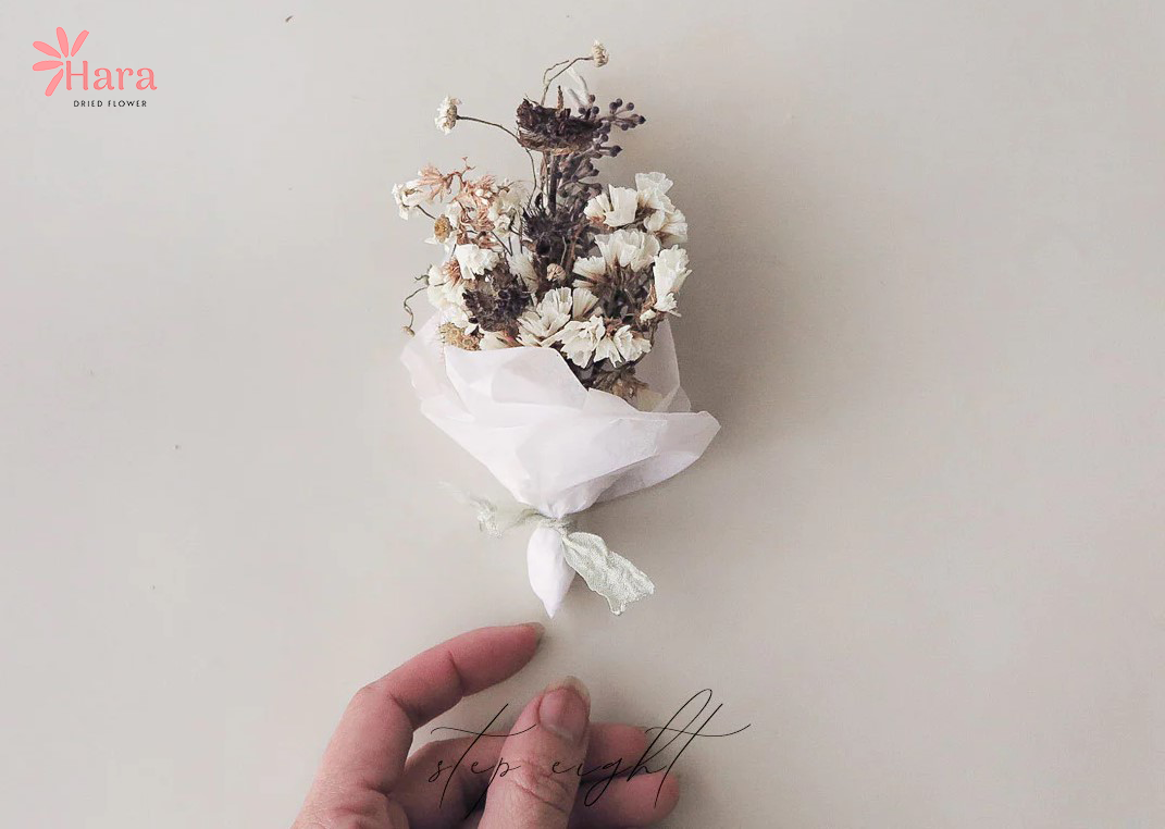 cách làm bó hoa khô mini