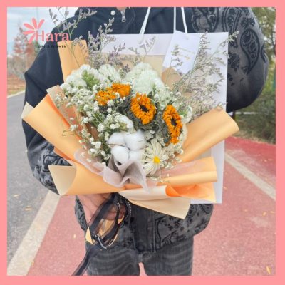 Bó hoa khô Hara B13
