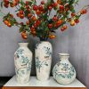 Bộ 3 bình hoạ tiết vẽ tay gốm sứ cắm hoa, decor (k tách lẻ)