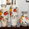 Bộ 3 bình hoạ tiết vẽ tay gốm sứ cắm hoa, decor (k tách lẻ)