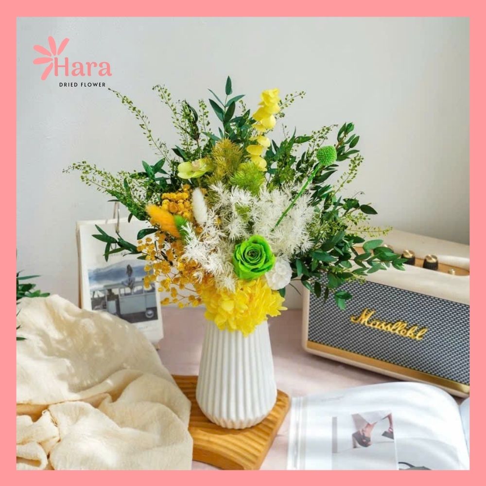 Bình hoa khô L018 (3) Bình hoa khô HaraL018