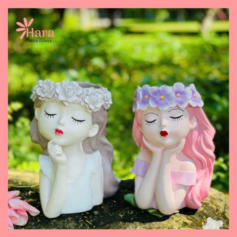 Lọ Hoa Cô Gái Trang Trí