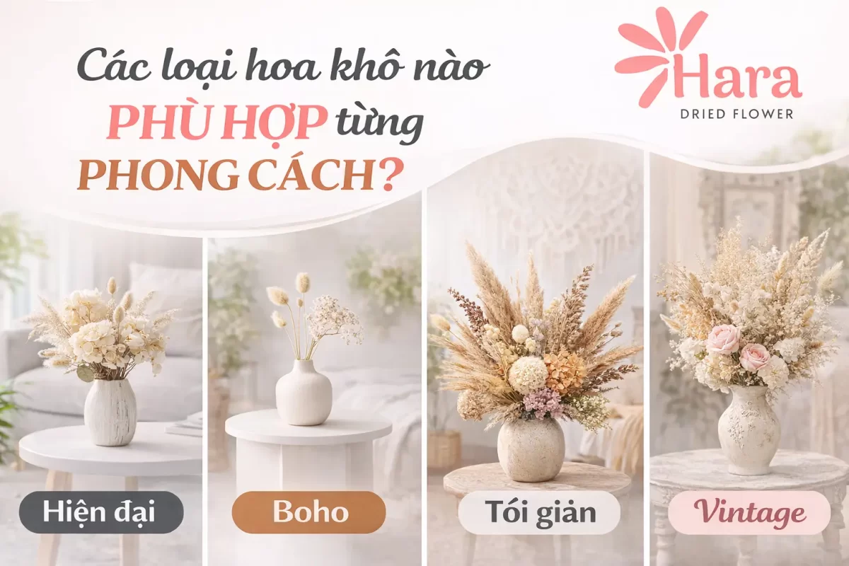 Chọn loại hoa khô cho từng phong cách