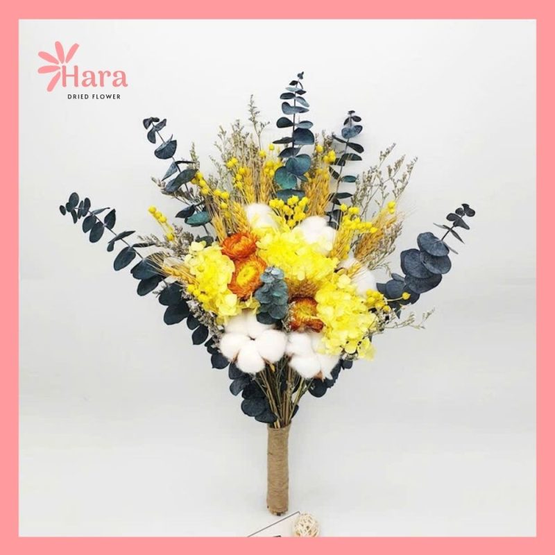 Set hoa khô cắm bình Hara92