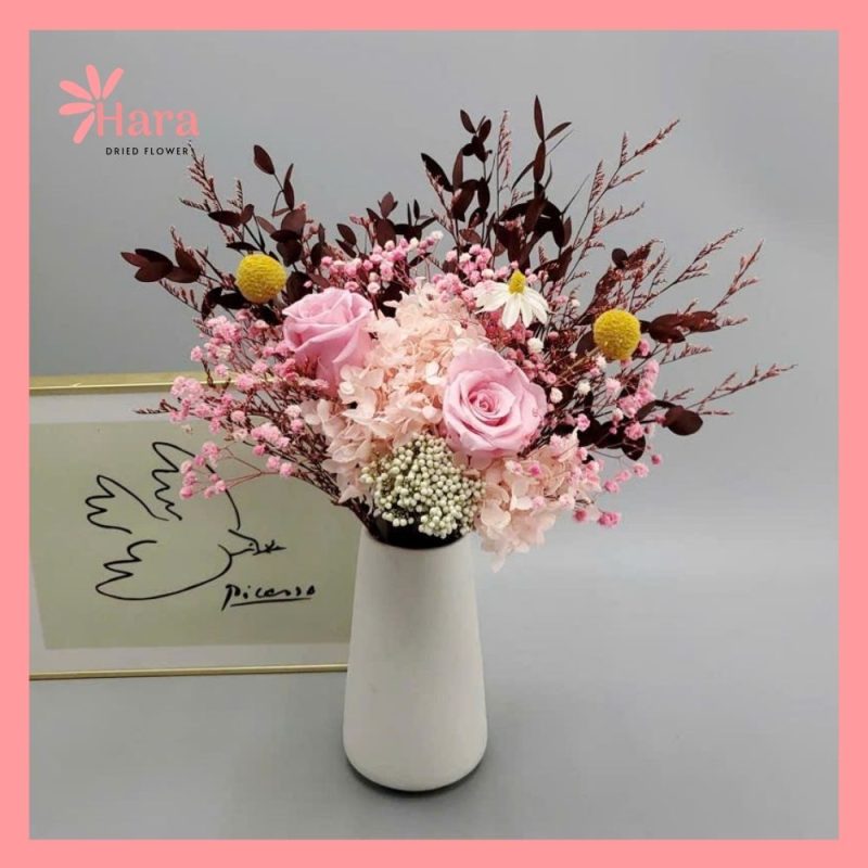 Set hoa khô cắm bình Hara93