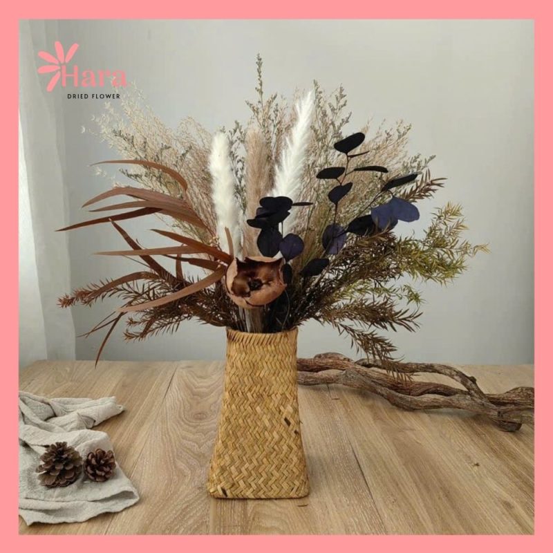 Set hoa khô cắm bình Hara97