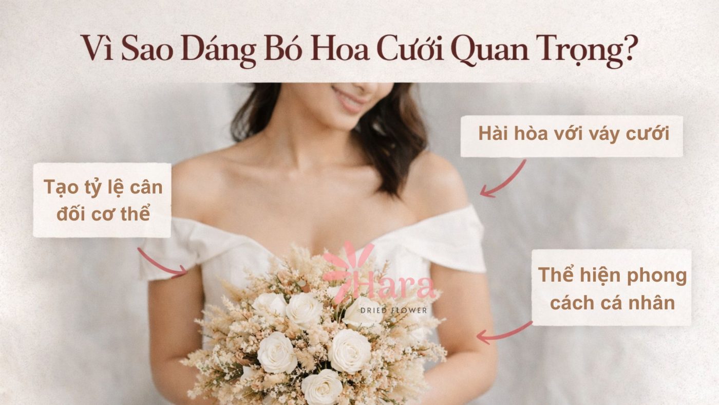Vì sao dáng bó hoa cưới quan trọng?