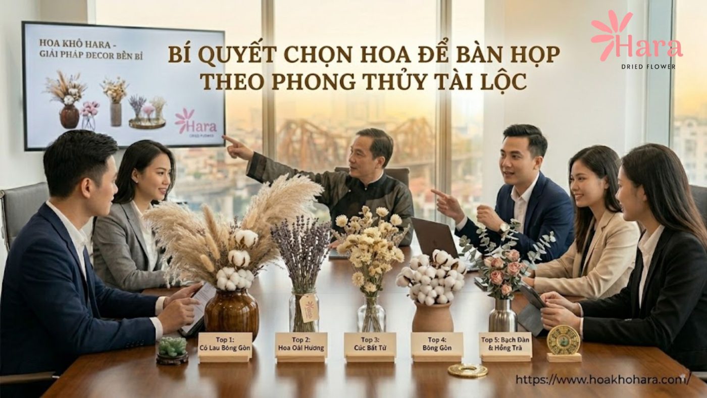 Cách lựa chọn hoa để bàn họp theo phong thủy tài lộc