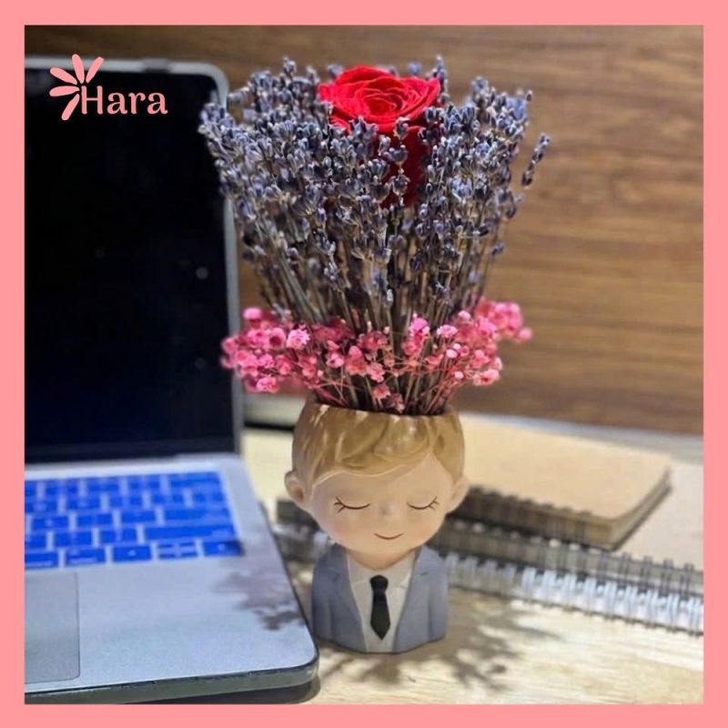 Lọ hoa lavender khô để bàn Hara108